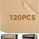 BYKITCHEN 12 Inch Air Fryer Parchment Paper for Ninja Air Fryer SP151 SP351 SP101 SP201 SP301, 120PCS Airfryer Disposable Liners for Ninja Foodi Airfryer Combo, Flip Up Toaster Oven Accessories