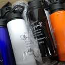 Bokon 24 Pack Thank You Inspirational Gifts Reusable Aluminum Water Bottle Bulk Lightweight Leakproof Metal Sports with Lid for Christmas Gym Camping Hiking Back to School Gift(Colorful,25 oz)