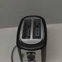 Amazon Basics 2 Slice Toaster, Extra Wide Slots for Bagels, 6 Browning Settings, Removable Crumb Tray, Defrost/Cancel/Bagel Buttons, Cord Wrap, 900W, Black & Silver