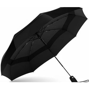 REPEL Windproof Travel Umbrella - Compact & Withstands Winds up to 85MPH , Strongest Premium Auto Folding Umbrella for Rain and Sun - Durable, Light & Portable for Women & Men , Fits Backpack & Cars