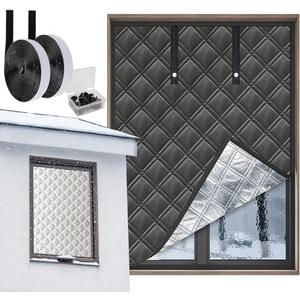 Window Insulation kit for Winter,Max Adjustable to 67 * 59",3 Layer Thickened Heat-Insulating Window Cover,Velcro Curtains for Cold Blocker for Window is Suitable for Any Windows in attics,Rooms,RVs