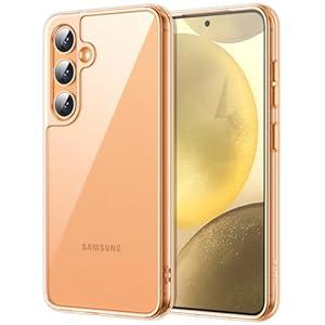 JETech Case for Samsung Galaxy S24 5G, Non-Yellowing Shockproof Bumper Protective Phone Cover, Anti-Scratch Hard PC Back (Sandstone Orange)