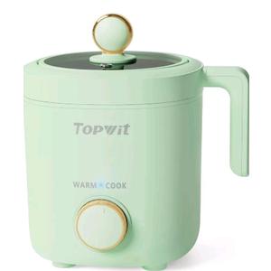 TOPWIT Rice Cooker Small, Mini Rice Cooker 2 Cups Uncooked, 1.2L Portable Rice Maker with Non-stick Coating, BPA Free, One Touch & Keep Warm Function, Green