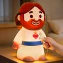 Caaaat Jesus Night Light for Kids, Cross Charm Light-Up Feature