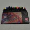 30 Colors Acrylic Paint Markers, Dual Tip Fine and Brush Tips for Detailed Art, Crafting, Rock Painting, Wood, Glass, Ceramic, and More