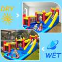 Bounce House,Inflatable Bouncer with Air Blower for Kids 3-10,Outdoor and Indoor Jumping Castle with Long Slide,Trampoline,Obstacles,Climbing Wall,Ball Pit/Water Pool