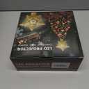 Christmas Tree Topper, Christmas Star Tree Topper Built-in LED Rotating Lights, Plug in 3D Sliver Glittered Star Tree Topper for Xmas Party Holiday Decorations (Silver)