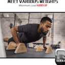 WOOD CITY 2 PCS Wood Push Up Bars Stands with Non-Slip Base, Supports Aerobics and Upper Body Strength Training for Men and Women, Joint-friendly Beech Wood Home Fitness Equipment