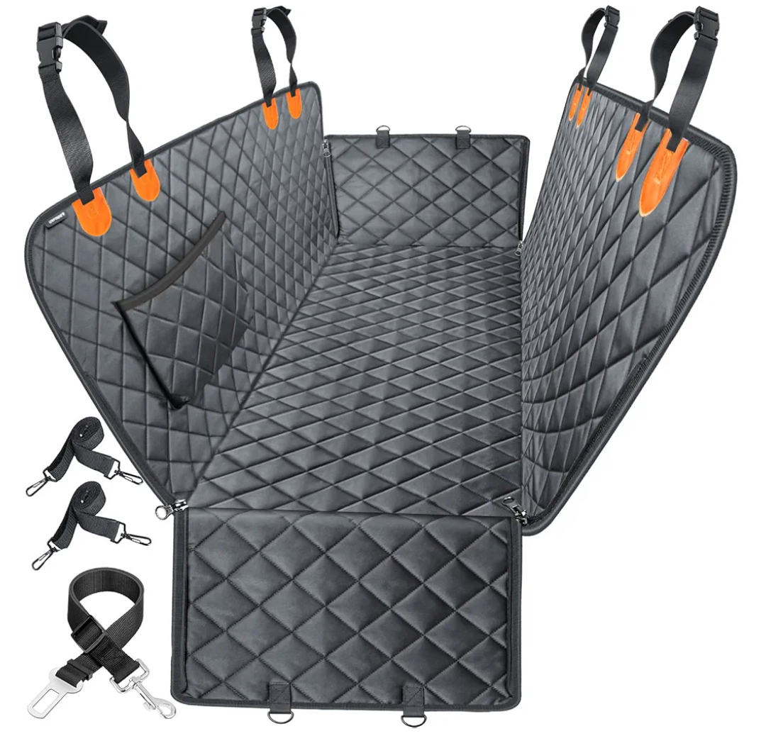 URPOWER Dog Car Seat Cover for Pets 100% Waterproof Seat Cover Hammock 600D Heavy Duty Scratch Proof Nonslip Durable Soft Back Seat Covers for Cars Trucks and SUVs size standard