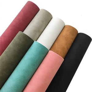 8 Pcs Colored Faux Suede PU Leather Fabric, Soft Smooth Synthetic Crafts Leather Fabric for Handicraft DIY Projects (21cmx30cm)