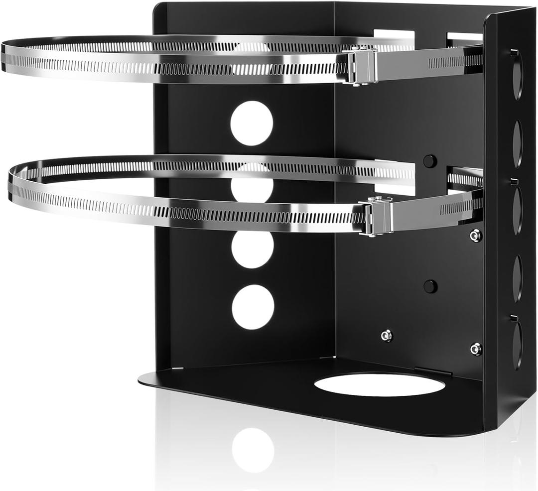 Hicarer 20 lb Propane Tank Mounting Bracket Heavy Duty Propane Tank Holder with Strap for Car Rv Trailers Truck Overland Vehicles and Boat