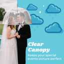 Totes Adult Bubble Umbrella with Dome Canopy and Lightweight Wind and Rain Protection