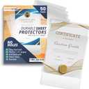 Performore 50 Clear No Hole Sheet Protectors, 8.5" x 11", Plastic Sheet Sleeves, Top Loading Paper Protector, Archival Safe for Documents and Photos