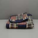 Eddie Bauer - Twin Quilt Set, Cotton Reversible Bedding with Matching Sham, Lightweight Home Decor for All Seasons (Madrona Navy/Red, Twin)