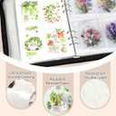 5-in-1 Sticker Organizer Book Reusable A5 Storage Binder with 220 Pockets,10 Release Papers, Zipper Album Sticker Collecting Display Keeper (Black)