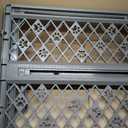 MYPET North States Paws Portable Pet Gate: 26-40" Wide. Pressure Mount. No Tools Needed. Made in USA, 23" Tall, Expandable, Durable Dog Gates for Doorways, Fieldstone Gray