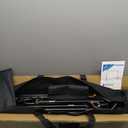 EMART Backdrop Stand 10x8.5ft(WxH) Photo Studio Adjustable Background Stand Support Kit with 2 Crossbars, 8 Backdrop Clamps, 2 Sandbags and Carrying Bag for Parties Events Decoration (Black)