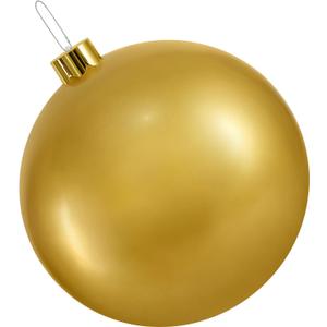 Inflatable Christmas Ornaments,18" 25" Christmas Oversized Ornament,Christmas Ball Decorations Indoor Outdoor, Use as Festive Yard Decoration (Gold, 18")