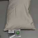 LOFE Organic Buckwheat Pillow for Sleeping with Organic Cotton Pillowcase - Kids/Travel Size 11''x16'' Adjustable Firm Pillow, Cervical Support for Back and Side Sleepers(Tartary Buckwheat Hulls) (Off White(pure))