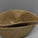 Yesland 2 Pack Woven Seagrass Plant Basket with Handles, Ideal Wicker Baskets Storage Plant Pot Baskets for Laundry, Picnic, Plant Pot Cover, Beach Bag and Grocery Basket (L) (Brown)