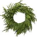 Somikis 24 Inch Christmas Wreaths for Front Door Real Touch Norfolk Pine Wreath for Winter Indoor&Outdoor Porch Windows Wall Home Decor, Realistic Wreath for All Seasons