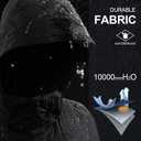 CAMEL CROWN Womens Mountain Snow Waterproof Ski Jacket Detachable Hood Windproof Fleece Parka Rain Jackt Winter Coat (3X-Large, New Black-2020)