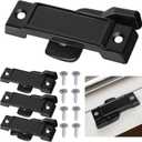 4 Pcs F2590 Windows Replacement Sash Lock-2-1/4'' Mounting Hole Centers Sash Lock with Screws-Black Sash Lock for Vertical Sliding Windows Double Hung Windows