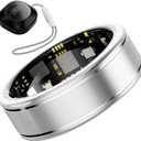 Smart Ring for Women  Fitness Tracker Ring with Heart Rate, SpO2, Blood Pressure, Sleep Monitoring, Step & Calorie Counter, No Subscription Fee, iOS & Android Compatible (Silver, 14)