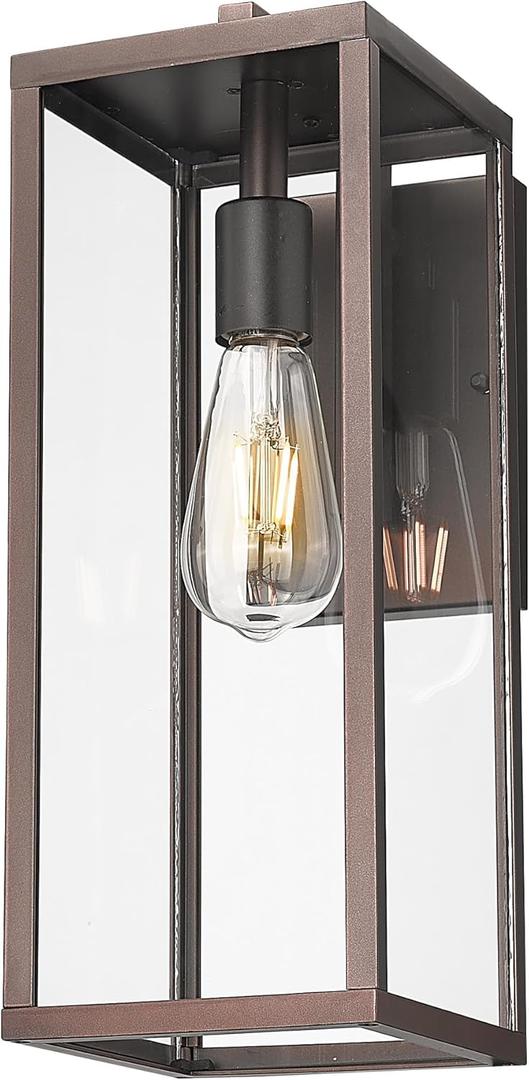 ALLGOT Outdoor Wall Sconce, Outside Porch Light, Anti-Rust Outdoor Wall Lantern Lamp, Exterior Lighting Fixture for Front Porch Corridor Doorway Patio (Oil-Rubbed Bronze, 16 Inch Height)