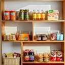 Hudgan 12 Pack Pantry Storage Bins for Kitchen Cabinet, Clear Plastic Organizer Bins for Bathroom, Pantry Organizer Containers for Home Edit, Drawer, Under Sink, Fridge