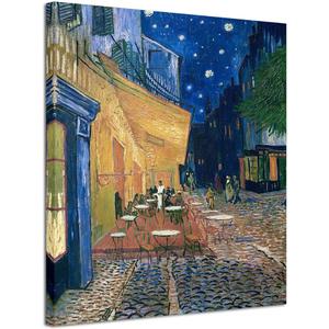Wieco Art Cafe Terrace at Night Large Modern Giclee Canvas Prints Vincent Van Gogh Artwork Oil Paintings Reproduction Landscape Picture Photo Printed on Canvas Wall Art for Living Room Decorations (24L" x 20W")
