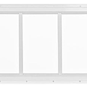 Shed Windows 36.5'' x 12'' White Flush Mount with Tempered Glass for Playhouse Windows, Transom Window for Chicken Coop Windows, Garage and Barns (No Screen)