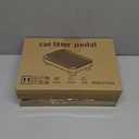 Litter Box Step, Litter Box Ramp/Catcher with Wooden Base, Anti-Tracking & Easy to Clean, Ideal for Small & Elderly Cats (Grey) (Light Gray)