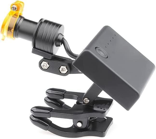 5W LED Light Cordless Headlamp Headlight with Optical Filter for Binocular Loupes Glasses Headlamp for Loupes Clip-on Type 4 Level Adjustable