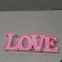 Love Light up Sign, Valentines Decorations Love LED Light Sign Love Letter Love Valentines Day Decorations for The Home(Pink)