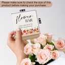 Flower Bar Desk Decor, Bridal Shower Sign Wood Plaque, Wedding Flowers Accessories for Reception Wooden Plaque Sign with Wood Stand for Wedding Reception Table Decor (Red)