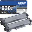 Brother Genuine TN830XL 2PK Black High Yield Printer Toner Cartridge 2-Pack Print up to 3,000 Pages Each(1)