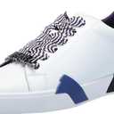Karl Lagerfeld Women's Melora Lace Up Sneaker (7.5, White/Multi)