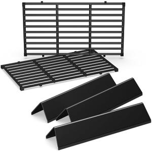 QuliMetal 7635 7637 Grill Replacements for Weber Spirit E-210, Spirit 200, GS4 Spirit II 200, Spirit II E-210 Series Grills with Front-Mounted Control, 15.3" Flavorizer Bars & 17.5" Grates