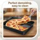 3 Pack Deep Baking Pan Set, 9/11/13 Inch Nonstick Roasting Pan, Rectangle Cake Pans, Heavy Duty Thickness Bakeware Roasting Tray, for Toaster Oven, Thanksgiving Christmas Roast Turkey(Black)