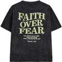 RoseSeek Boy's Letter Print Graphic Tees Short Sleeve Vintage T Shirt Round Neck Summer Tops Streetwear 12Y