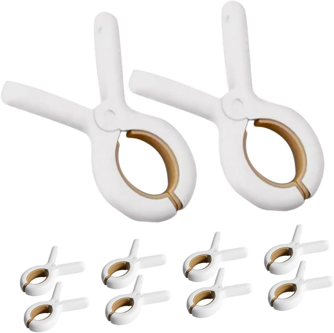 Zerodeko Long-Lasting Quilt Clips Windproof Feature 10 Pack Bed Sheet Clips Plastic Clothes Clamps Fitted Sheet Holders Non-Slip Clamp for Towels