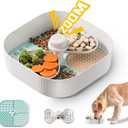KILIN Slow Feeder Dog Bowls with Lick Mat, Plant-Based Slow Eating Dog Bowl for Dry, Wet, Raw Food, Interactive Food Puzzle for Small, Medium, Large Breed