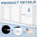 Sherr 4 Pcs Acrylic Brochure Holder Wall Mount 8.5''x11'', Three-slot, Style: Three-slot