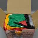 8Ft Christmas Decorations Outdoor Inflatables Giant Santa Claus Stands Under The Lighthouse with Gift Box, Blow Up Built-in LED Lights for Party Outdoor Garden Indoor Yard Lawn