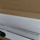 Cordless Faux Wood Blinds 26" W x 48" H, 2 Inch Slat Horizontal Windows Blinds with Crown Valance, Room Darkening Blinds, White Blinds for Home Interiors.