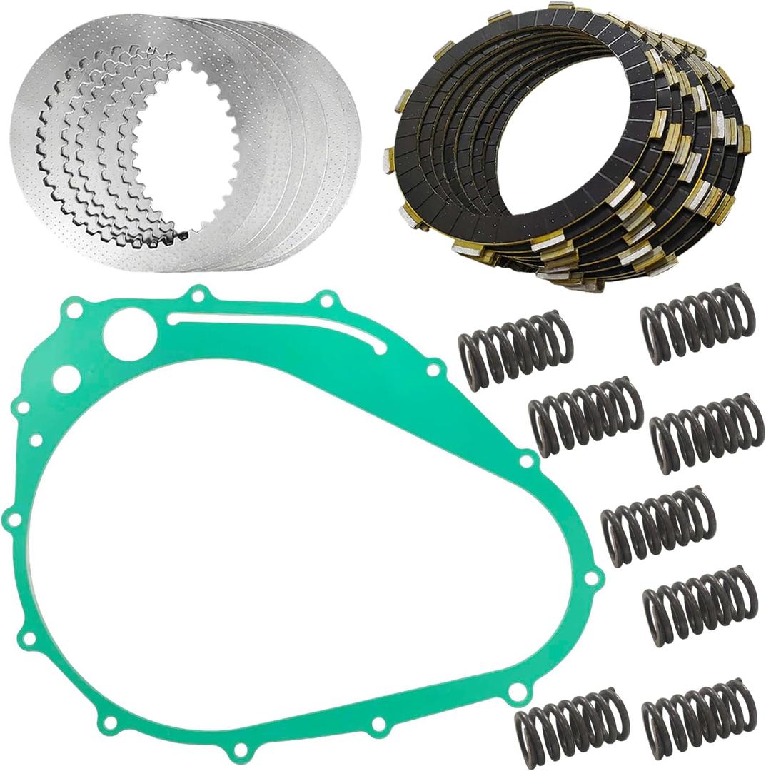 Extra Plate Friction Steel Clutch Plates & Gasket Kit Fit for Suzuki 1997-2004 Marauder 800 VZ800, 21442-37401 21451-14A00 Clutch Kit