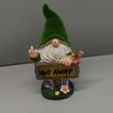 ASAWASA Gnomes Decorations for Yard with Solar LED Light, Large Outdoor Funny Garden Lawn Gnome Decor(Tall 10 Inches)