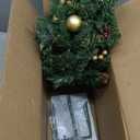 Somikis 30 Inch Outdoor Christmas Tree Set of 2, Battery Operated Pre-Lit Artificial Small Xmas Tree, w/LED Lights and Realistic Carolina Pine for Pathway, Porch, Driveway, Yard