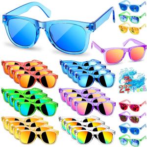 Kids Sunglasses Bulk Party Favors, 12/24 Pack Boys Girls Sunglasses for Kids Age 3-8 with UV 400 Protection